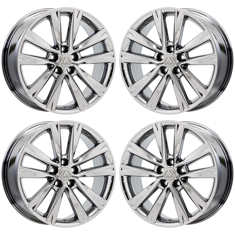 19" Lexus RX350 RX450H F-Sport Bright Chrome Wheels Rims OEM Set 74279 EXCHANGE